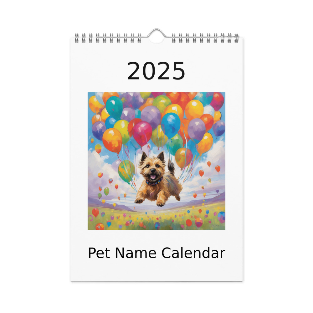 PugMug Custom Cairn Terrier Wall Calendar (2026)
