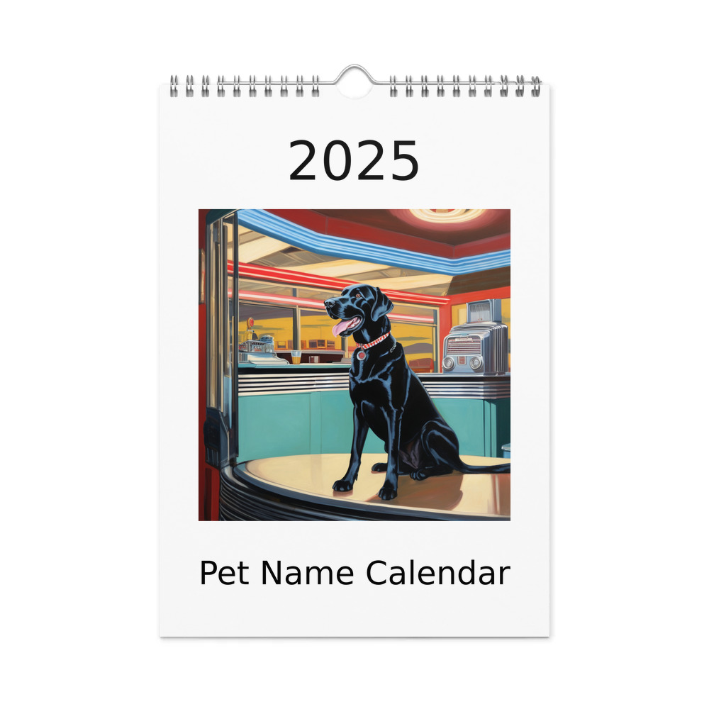 PugMug Custom Black Labrador Retriever Wall Calendar (2026)