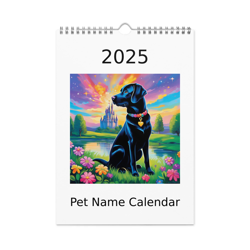 PugMug Custom Black Labrador Retriever Wall Calendar (2026)