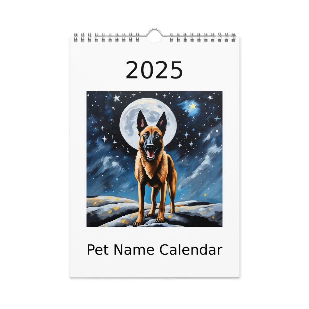 PugMug Custom Belgian Malinois Wall Calendar (2026)