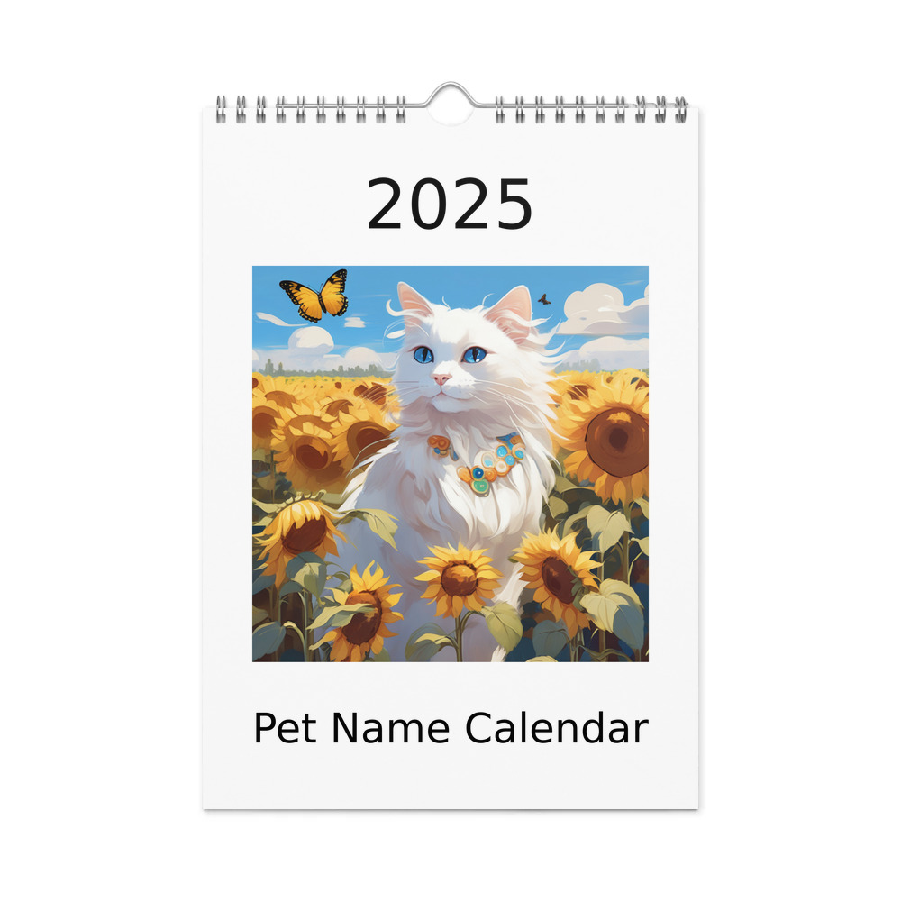 PugMug Custom White Ragdoll Cat Wall Calendar (2026)