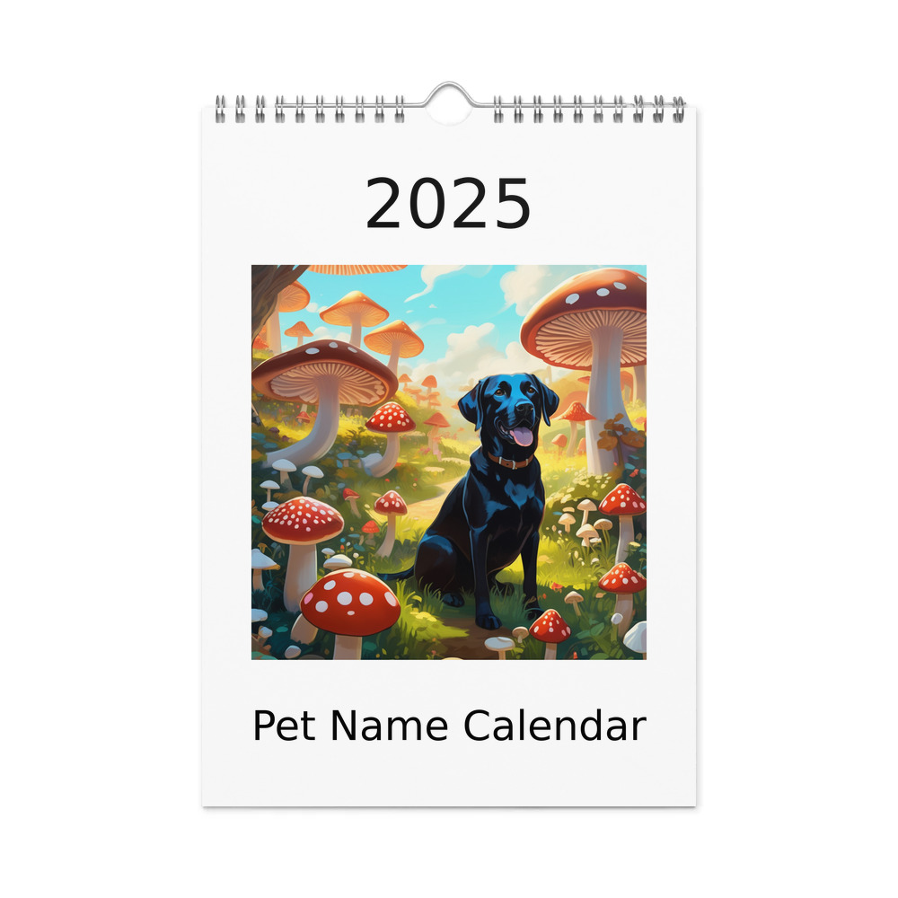 PugMug Custom Black Labrador Retriever Wall Calendar (2026)