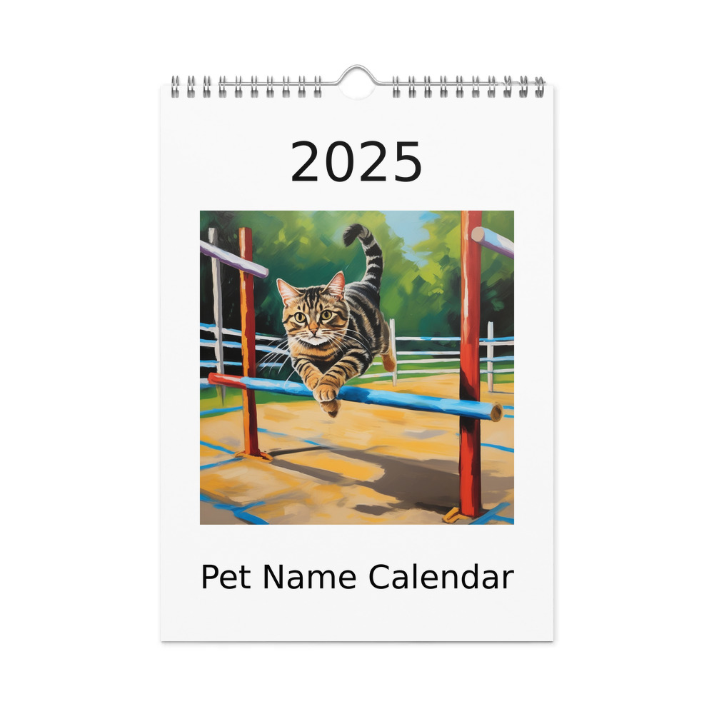 PugMug Custom Tabby Exotic Cat Wall Calendar (2026)