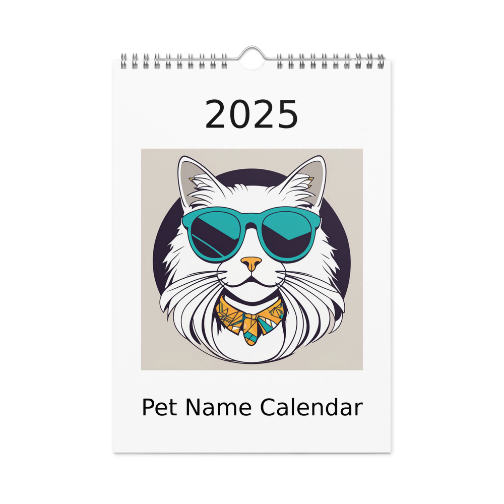 PugMug Custom White Ragdoll Cat Wall Calendar (2026)
