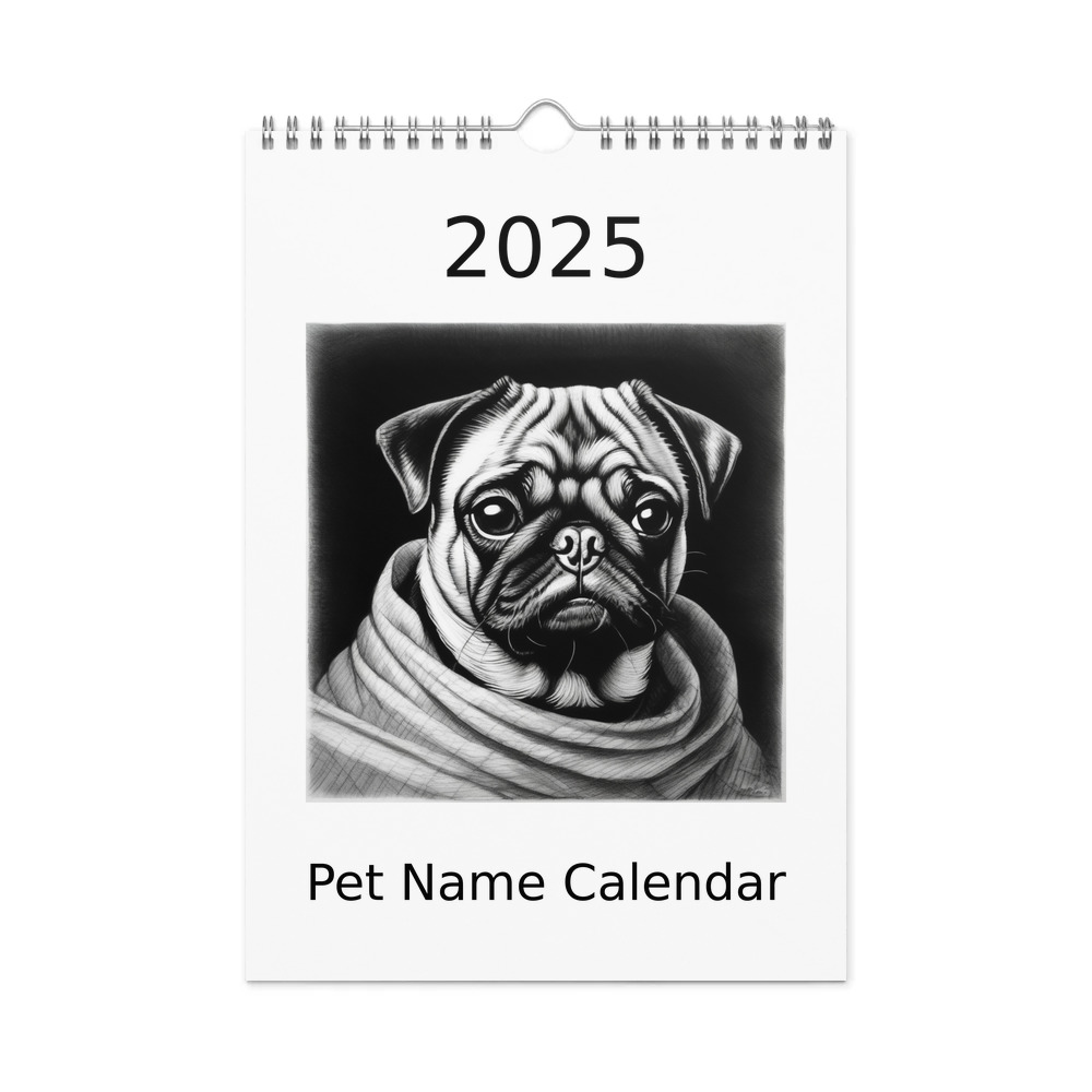 PugMug Custom Pug Wall Calendar (2026)