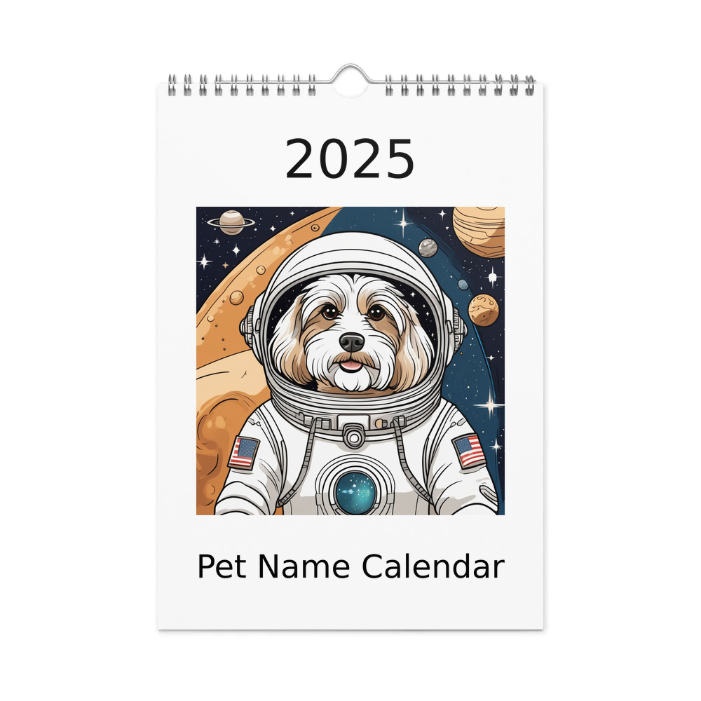 PugMug Custom Tan Havanese Dog Wall Calendar (2026)