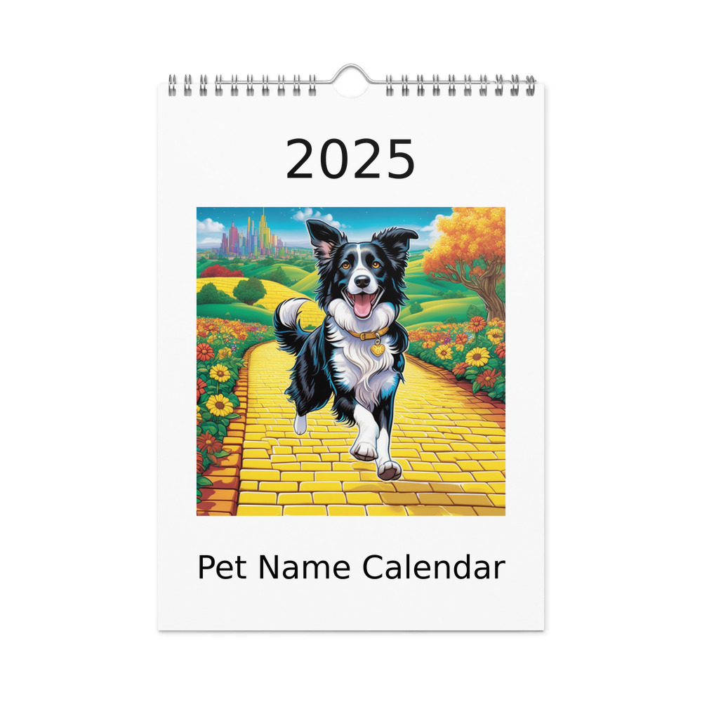 PugMug Custom Border Collie Wall Calendar (2026)