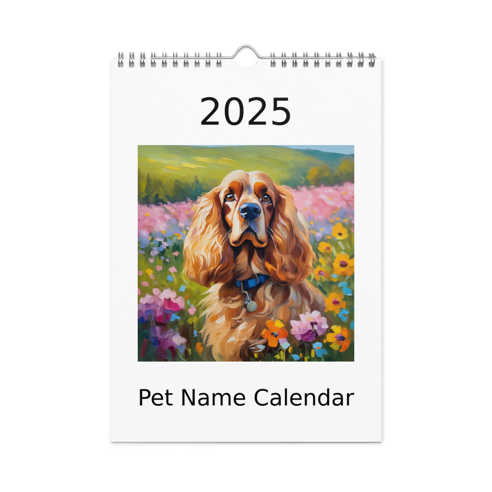 PugMug Custom Cocker Spaniel Wall Calendar (2026)