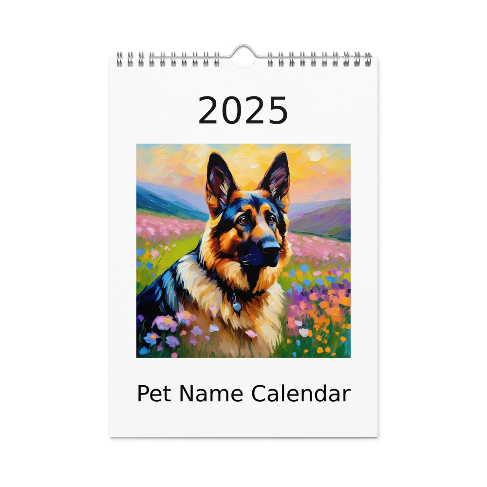 PugMug Custom German Shepherd Dog Wall Calendar (2026)
