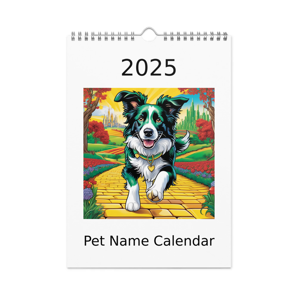PugMug Custom Border Collie Wall Calendar (2026)