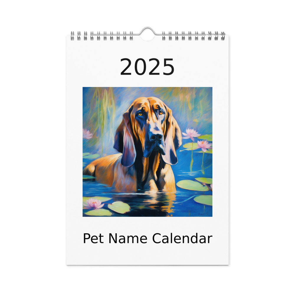 PugMug Custom Bloodhound Wall Calendar (2026)