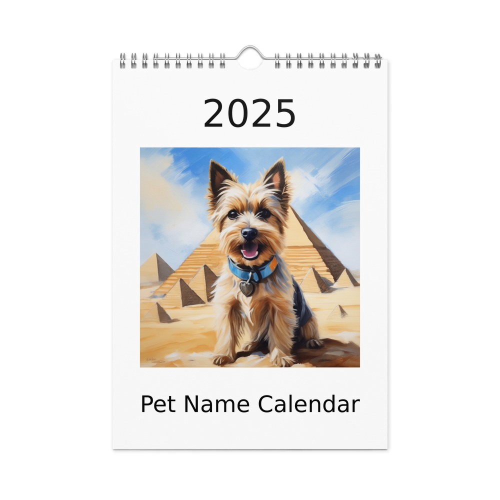 PugMug Custom Cairn Terrier Wall Calendar (2026)