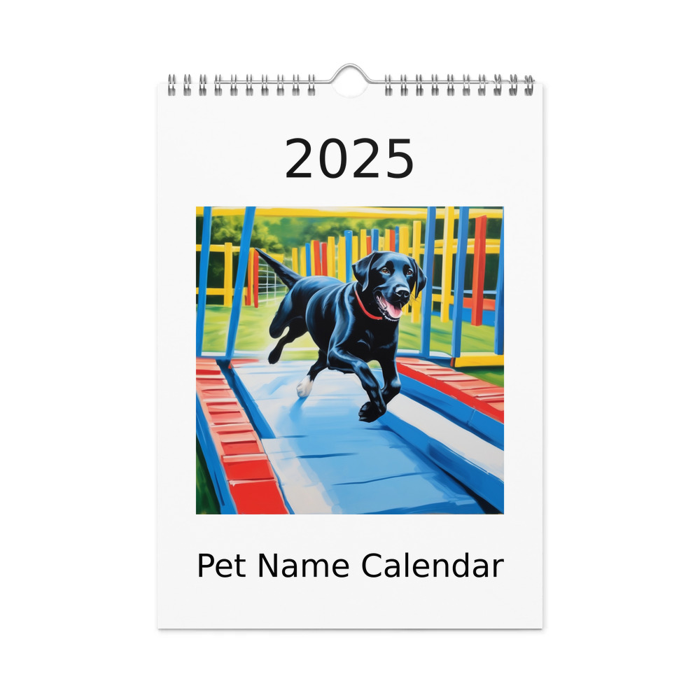 PugMug Custom Black Labrador Retriever Wall Calendar (2026)