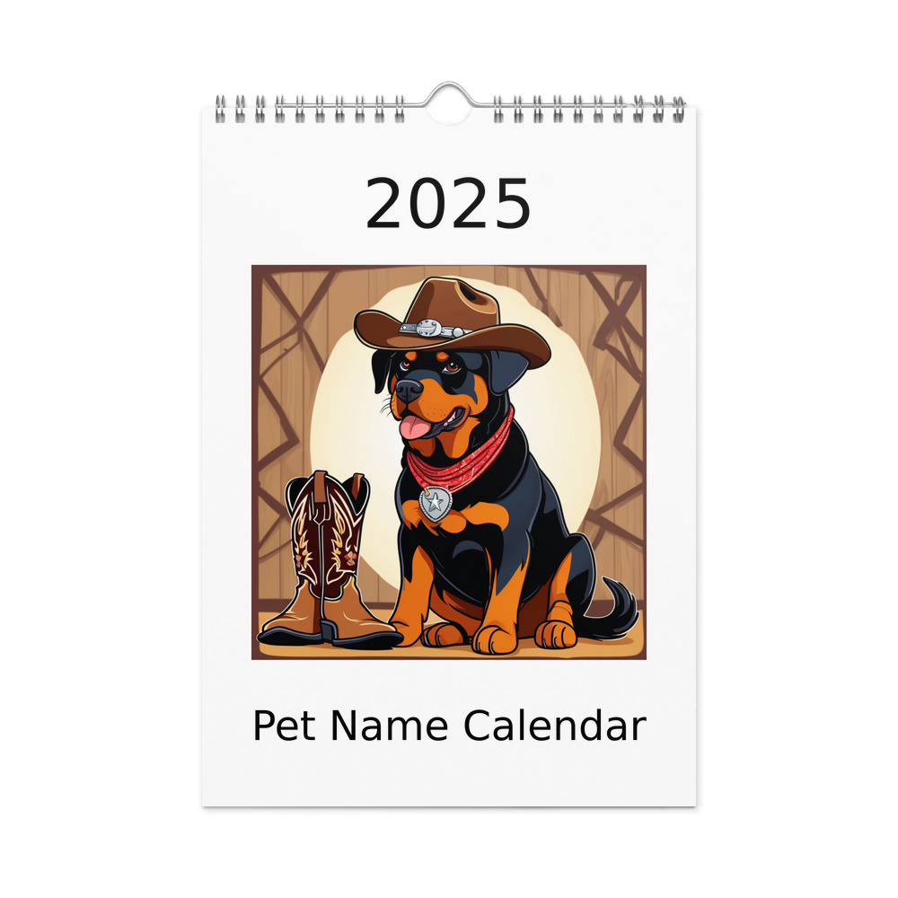 PugMug Custom Rottweiler Wall Calendar (2026)