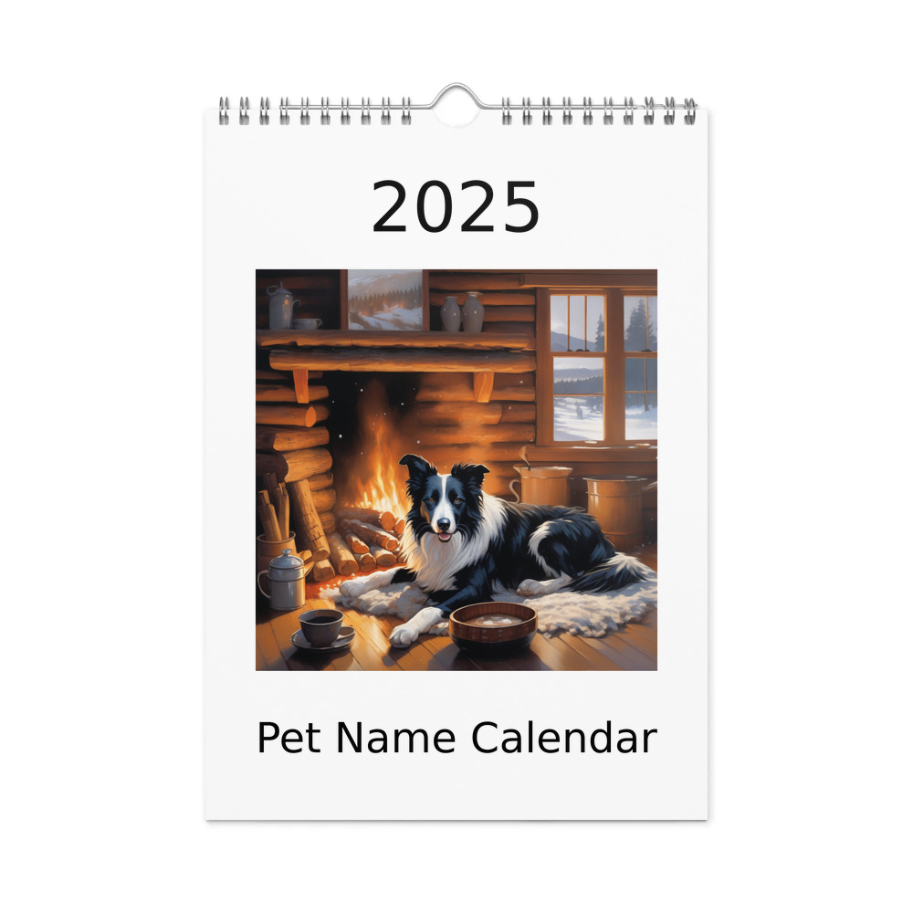 PugMug Custom Border Collie Wall Calendar (2026)