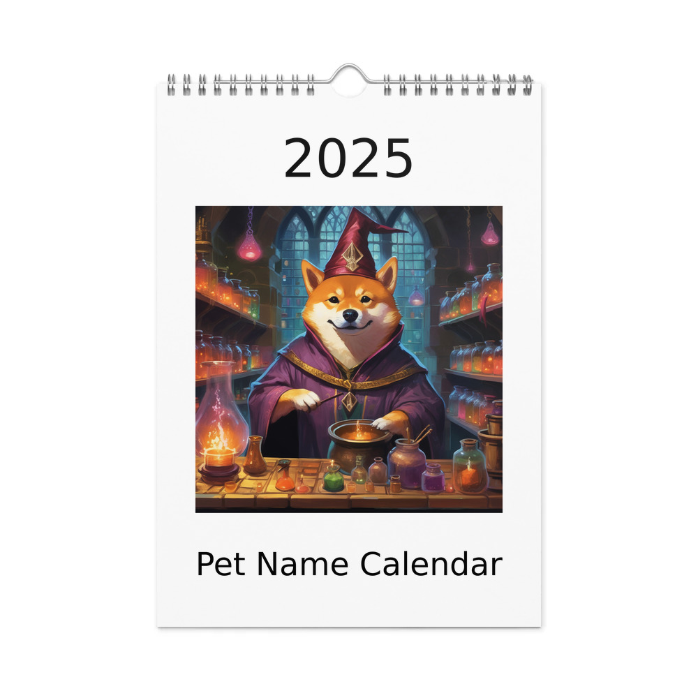 PugMug Custom Shiba Inu Wall Calendar (2026)