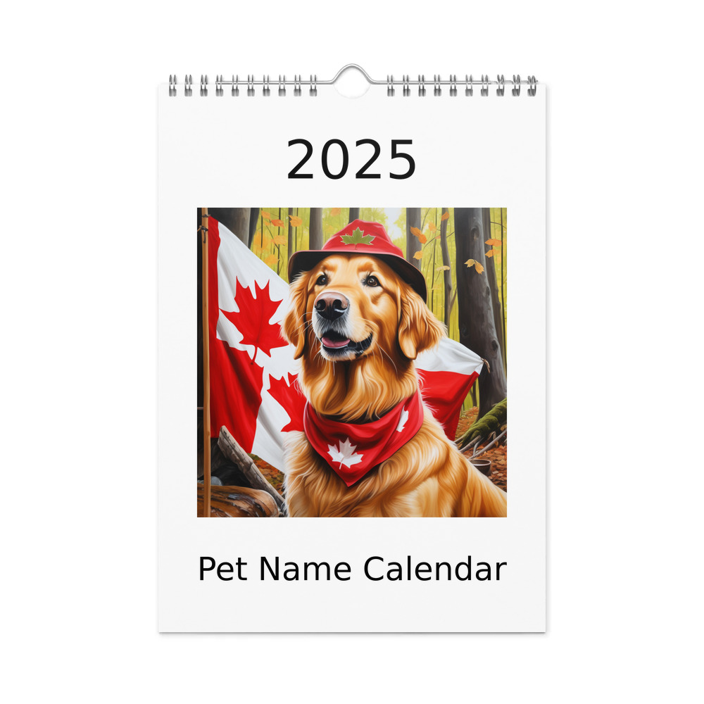 PugMug Custom Golden Retriever Wall Calendar (2026)