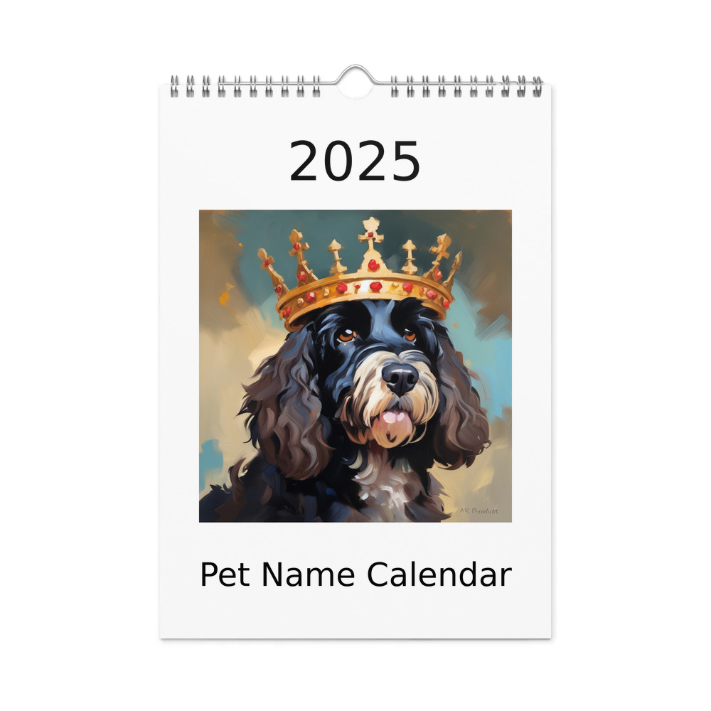 PugMug Custom Portuguese Water Dog Wall Calendar (2026)