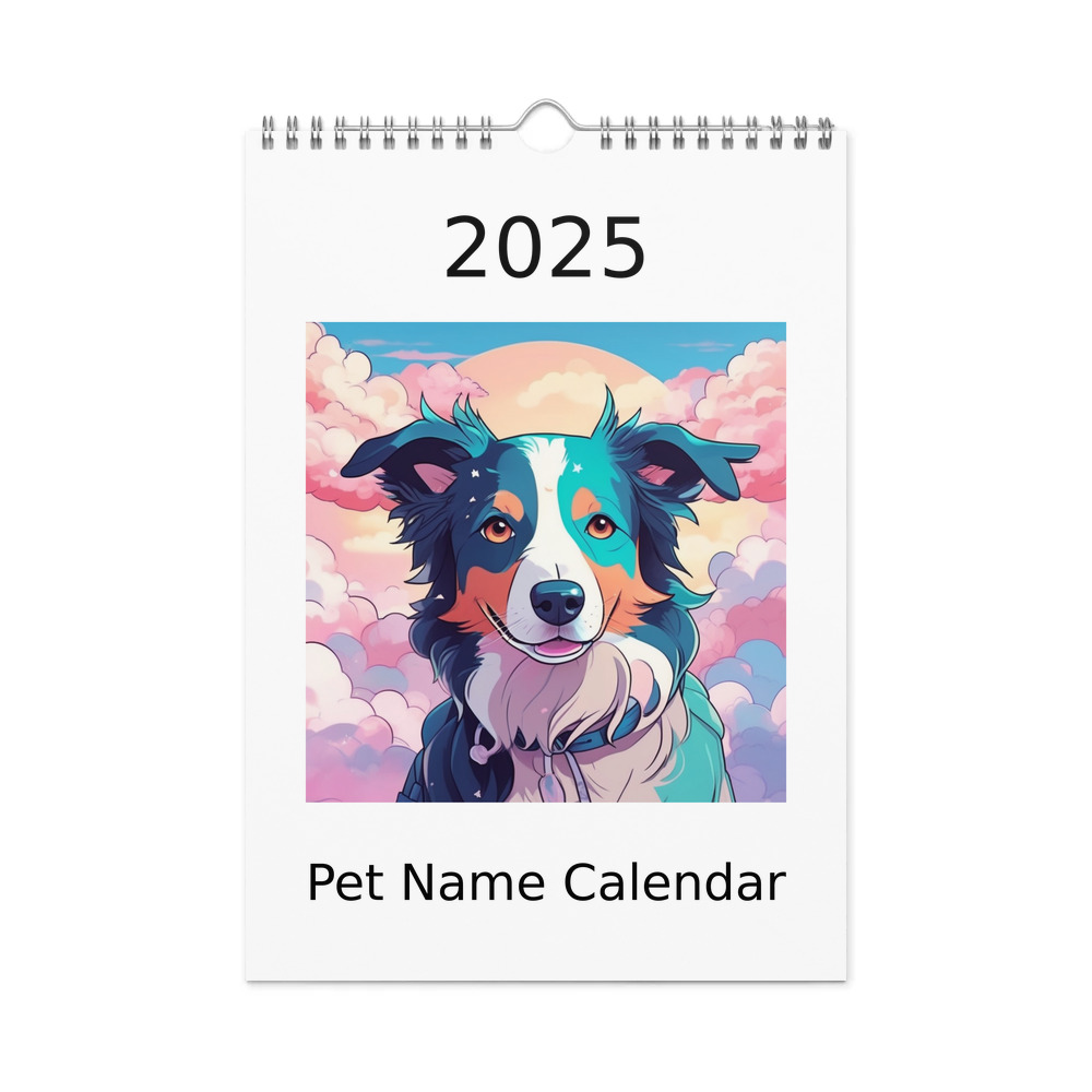 PugMug Custom Border Collie Wall Calendar (2026)