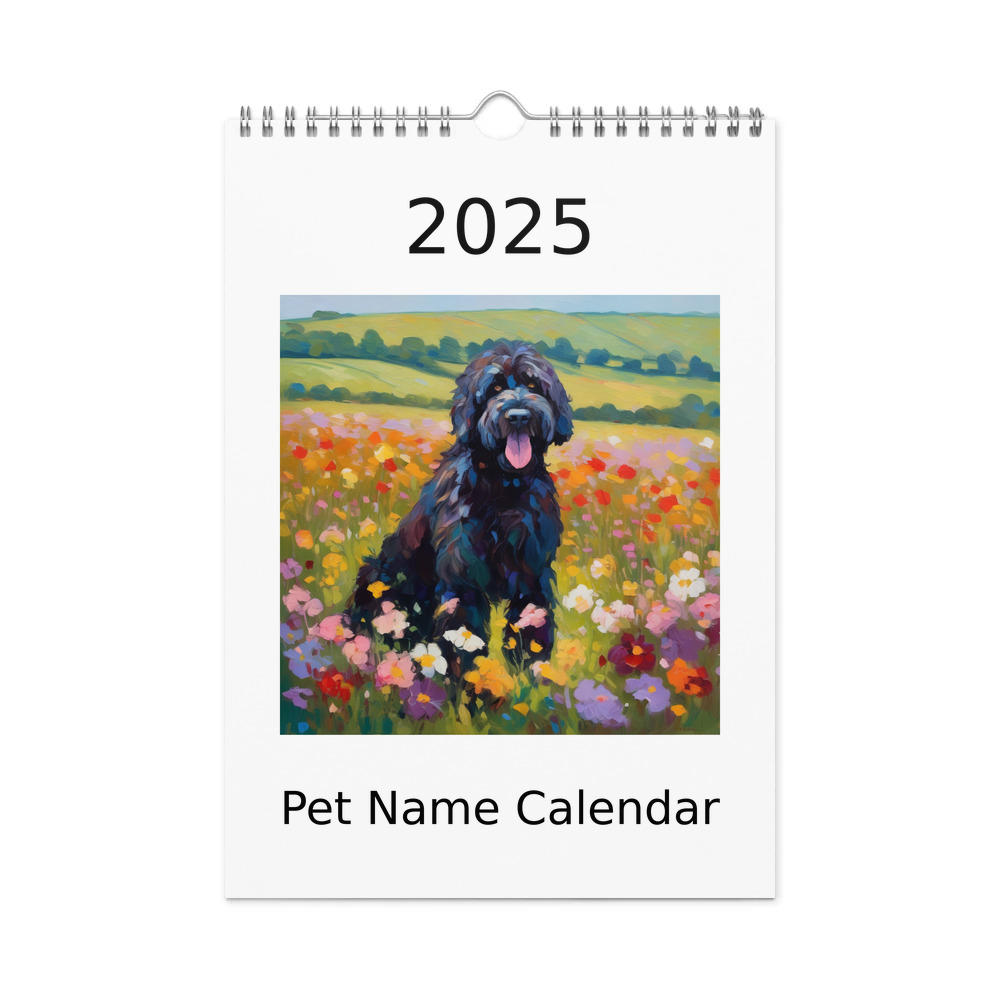 PugMug Custom Portuguese Water Dog Wall Calendar (2026)