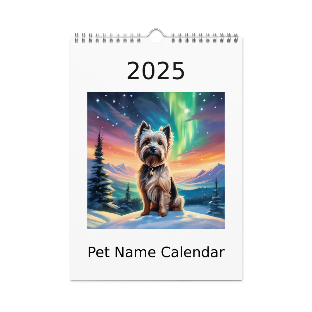 PugMug Custom Cairn Terrier Wall Calendar (2026)