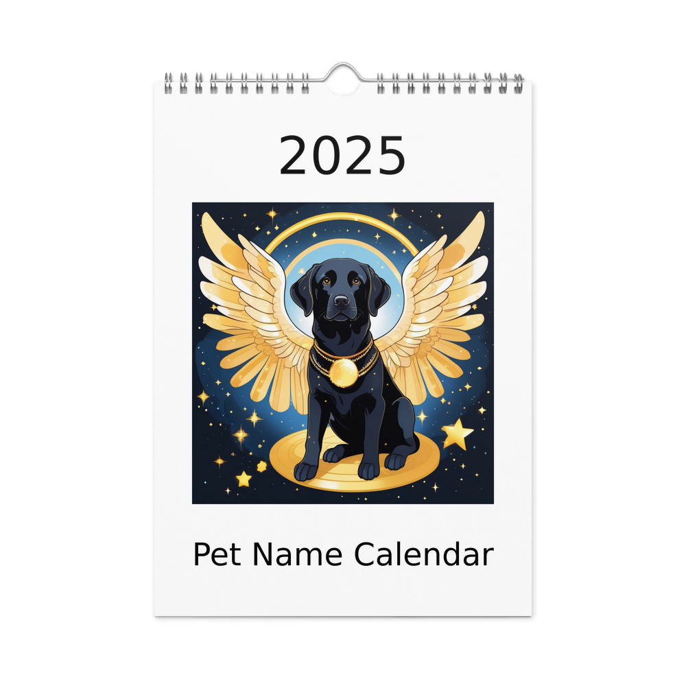 PugMug Custom Black Labrador Retriever Wall Calendar (2026)
