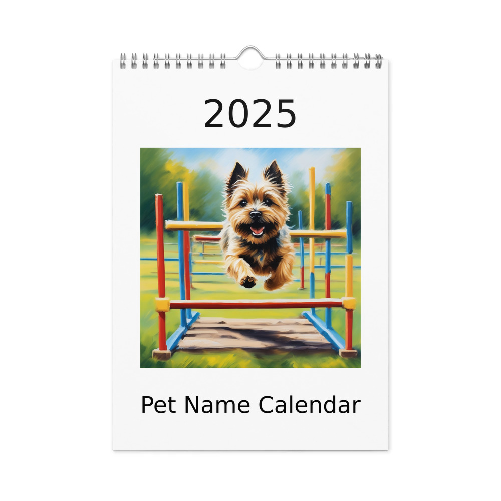 PugMug Custom Cairn Terrier Wall Calendar (2026)