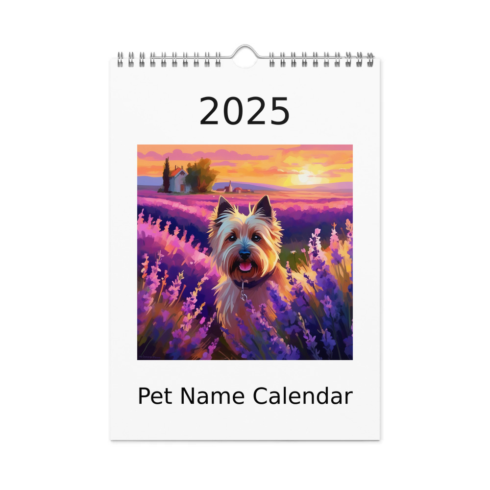 PugMug Custom Cairn Terrier Wall Calendar (2026)