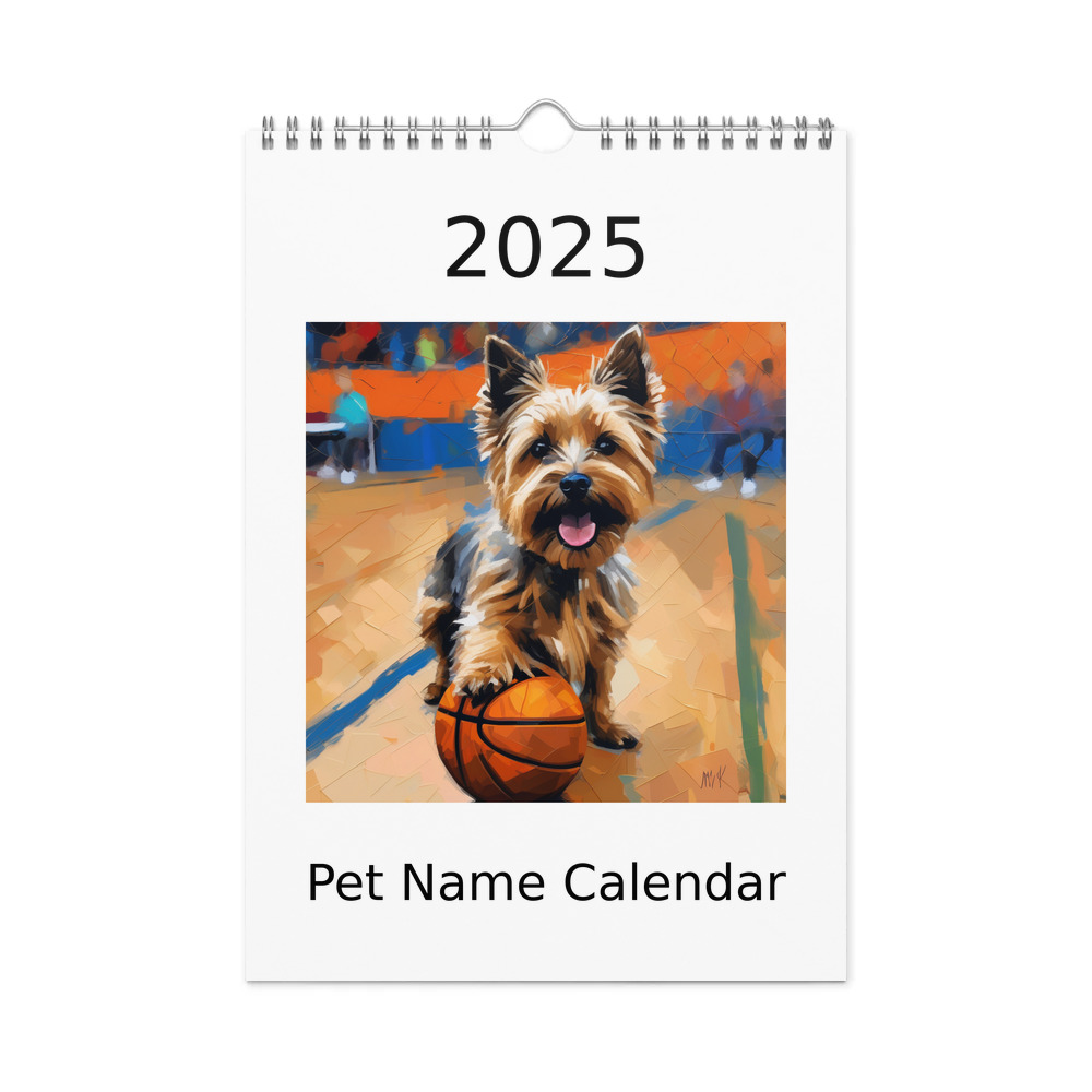 PugMug Custom Cairn Terrier Wall Calendar (2026)