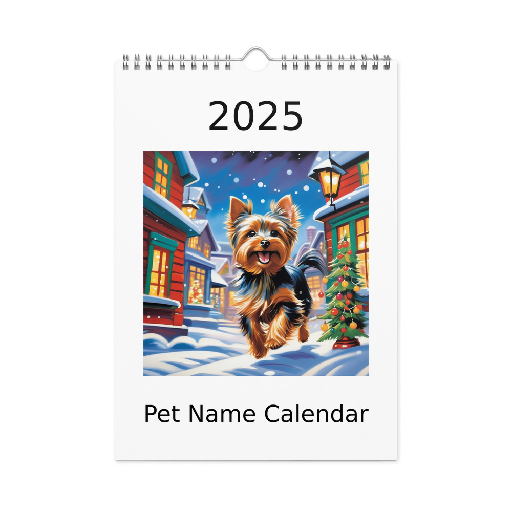 PugMug Custom Yorkshire Terrier Wall Calendar (2026)