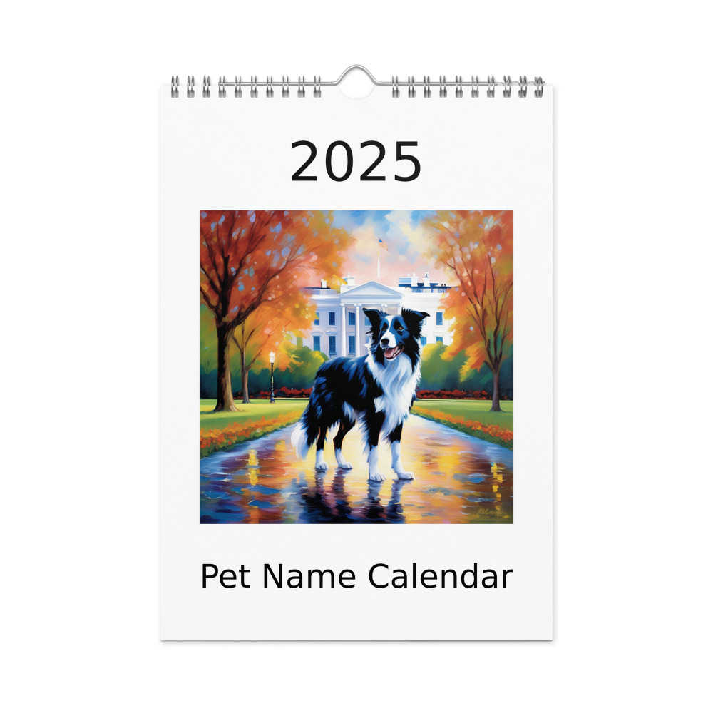 PugMug Custom Border Collie Wall Calendar (2026)
