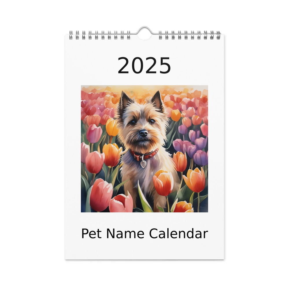PugMug Custom Cairn Terrier Wall Calendar (2026)