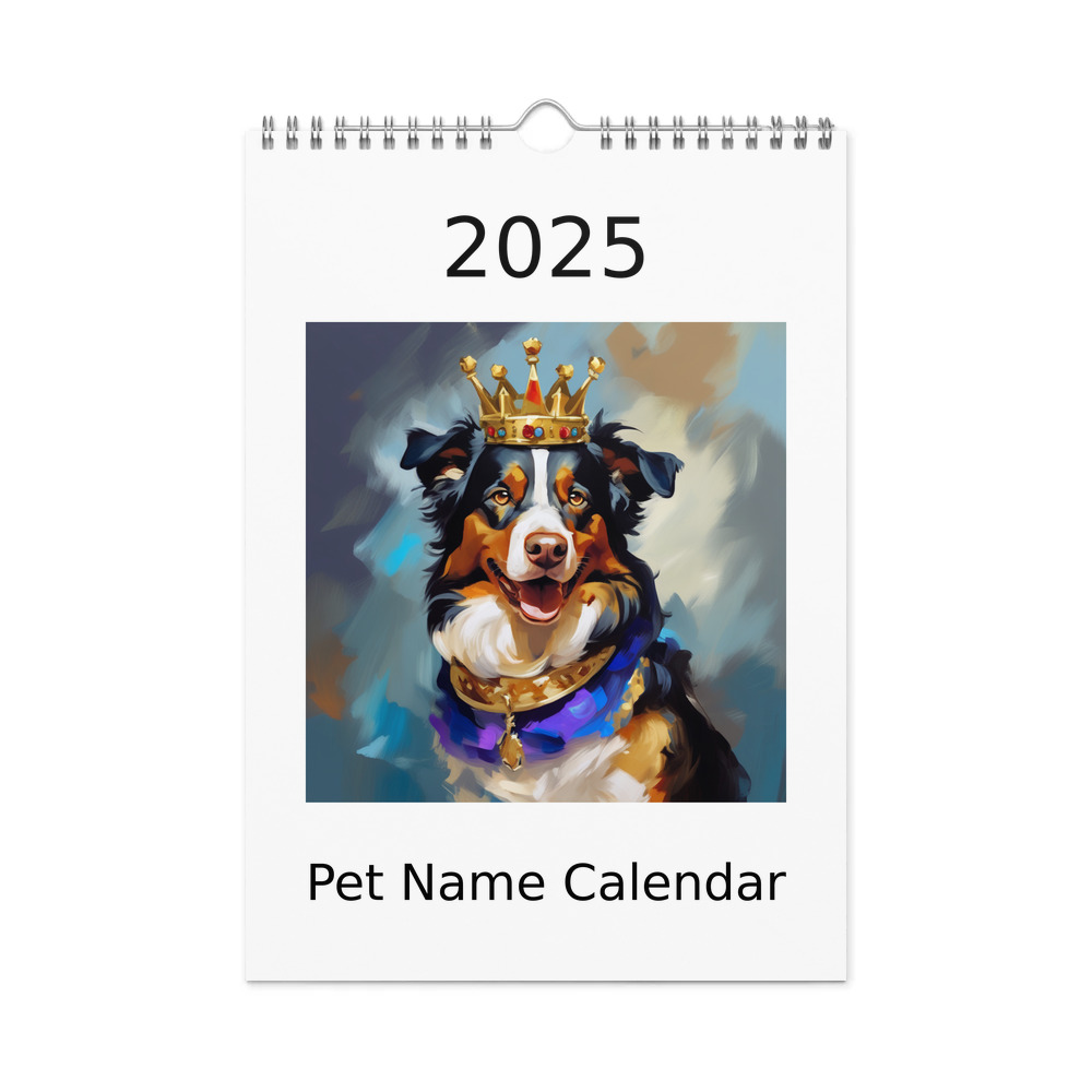 PugMug Custom Miniature American Shepherd Wall Calendar (2026)