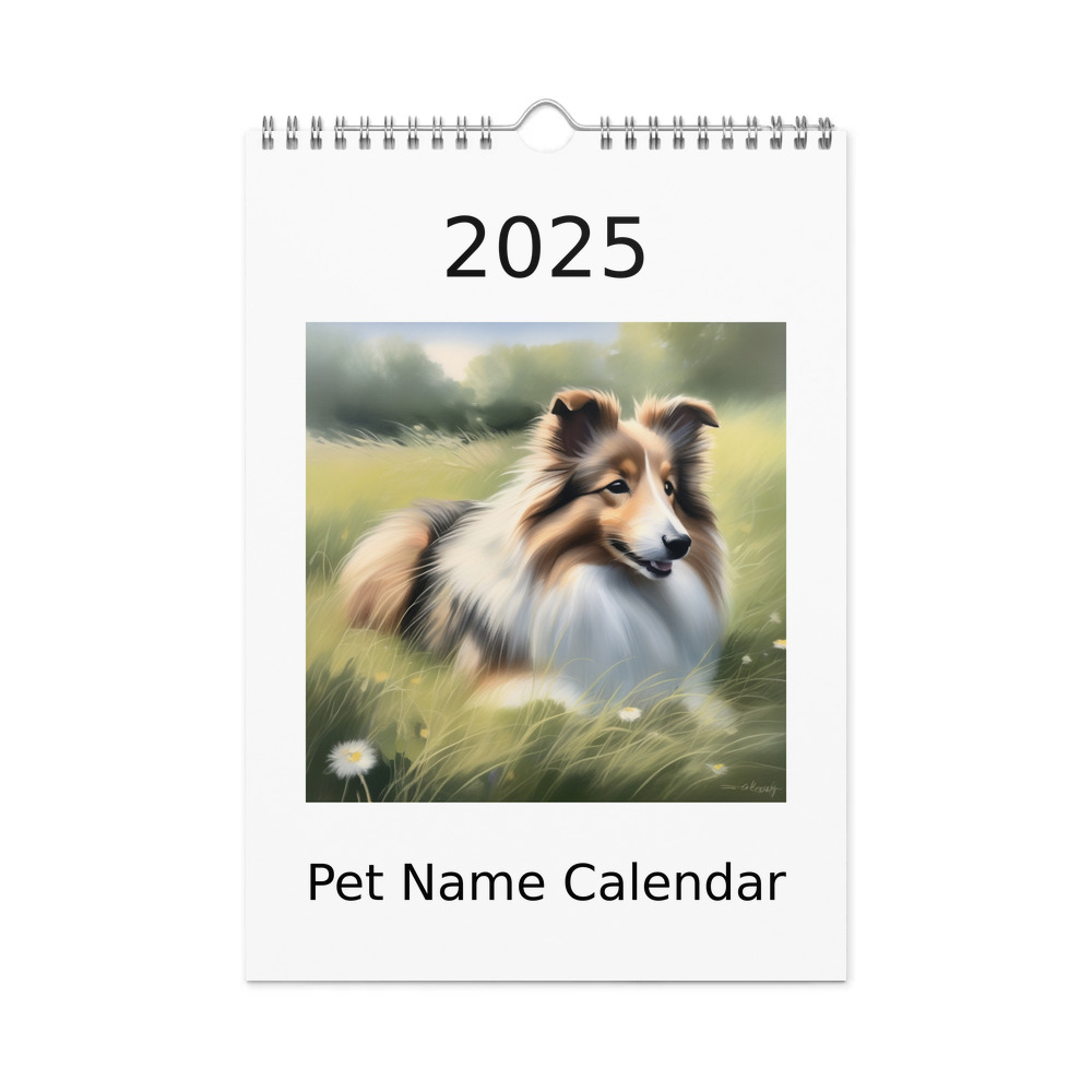 PugMug Custom Shetland Sheepdog Wall Calendar (2026)