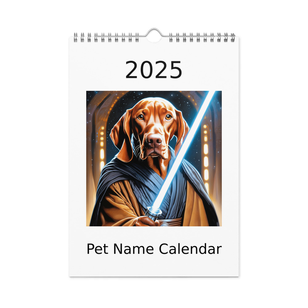 PugMug Custom Vizsla Wall Calendar (2026)