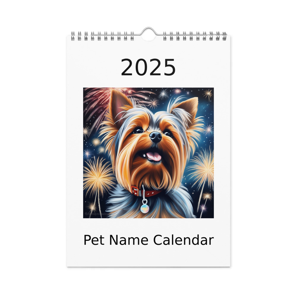 PugMug Custom Yorkshire Terrier Wall Calendar (2026)