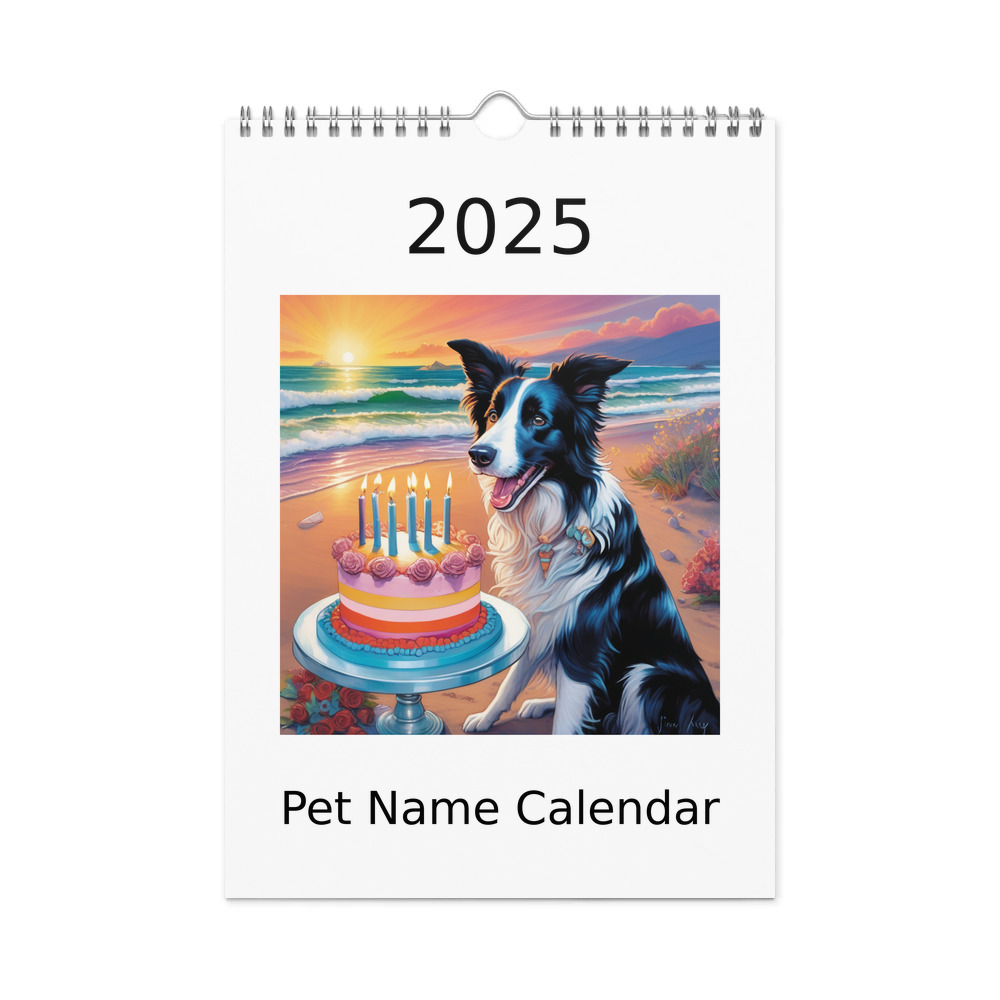 PugMug Custom Border Collie Wall Calendar (2026)