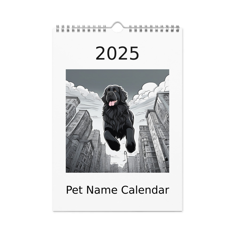PugMug Custom Newfoundland Wall Calendar (2026)