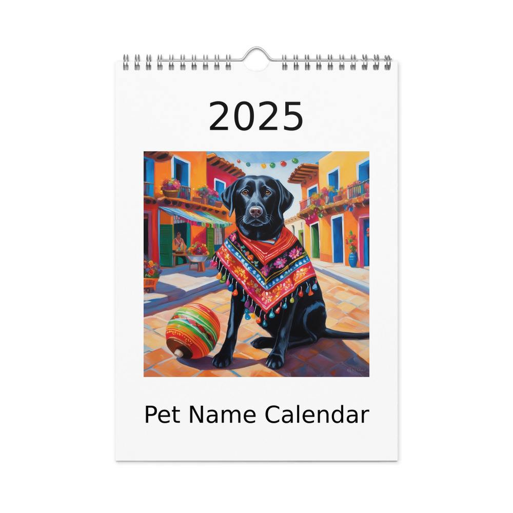 PugMug Custom Black Labrador Retriever Wall Calendar (2026)