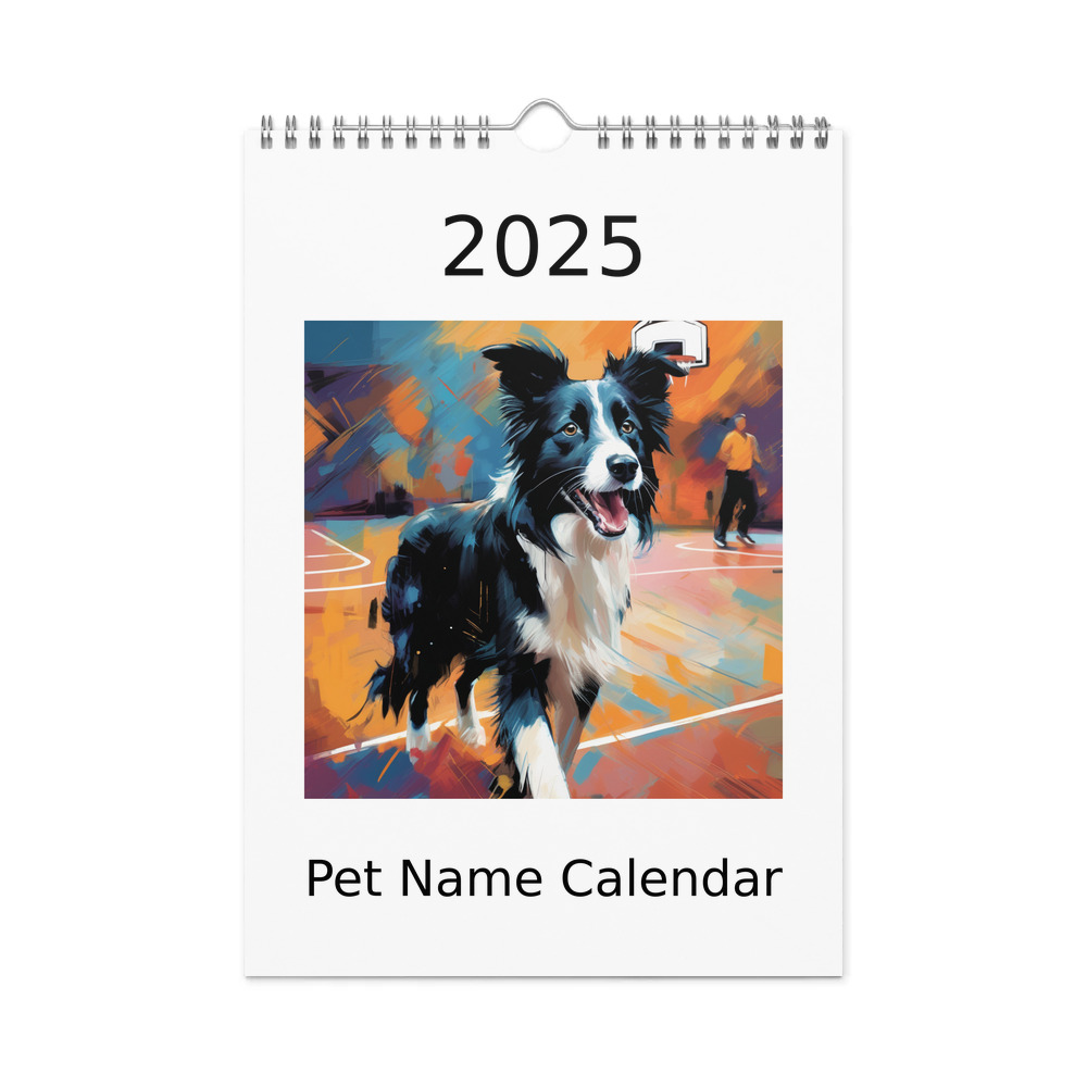 PugMug Custom Border Collie Wall Calendar (2026)