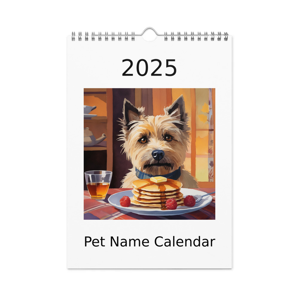 PugMug Custom Cairn Terrier Wall Calendar (2026)