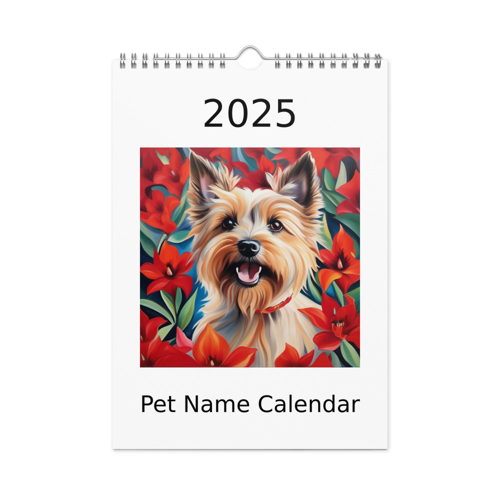 PugMug Custom Cairn Terrier Wall Calendar (2026)