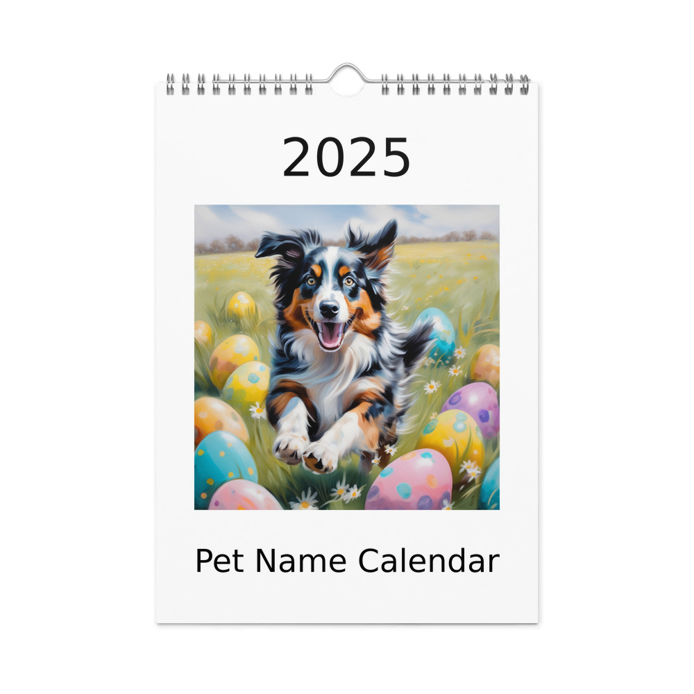PugMug Custom Australian Shepherd Dog Wall Calendar (2026)