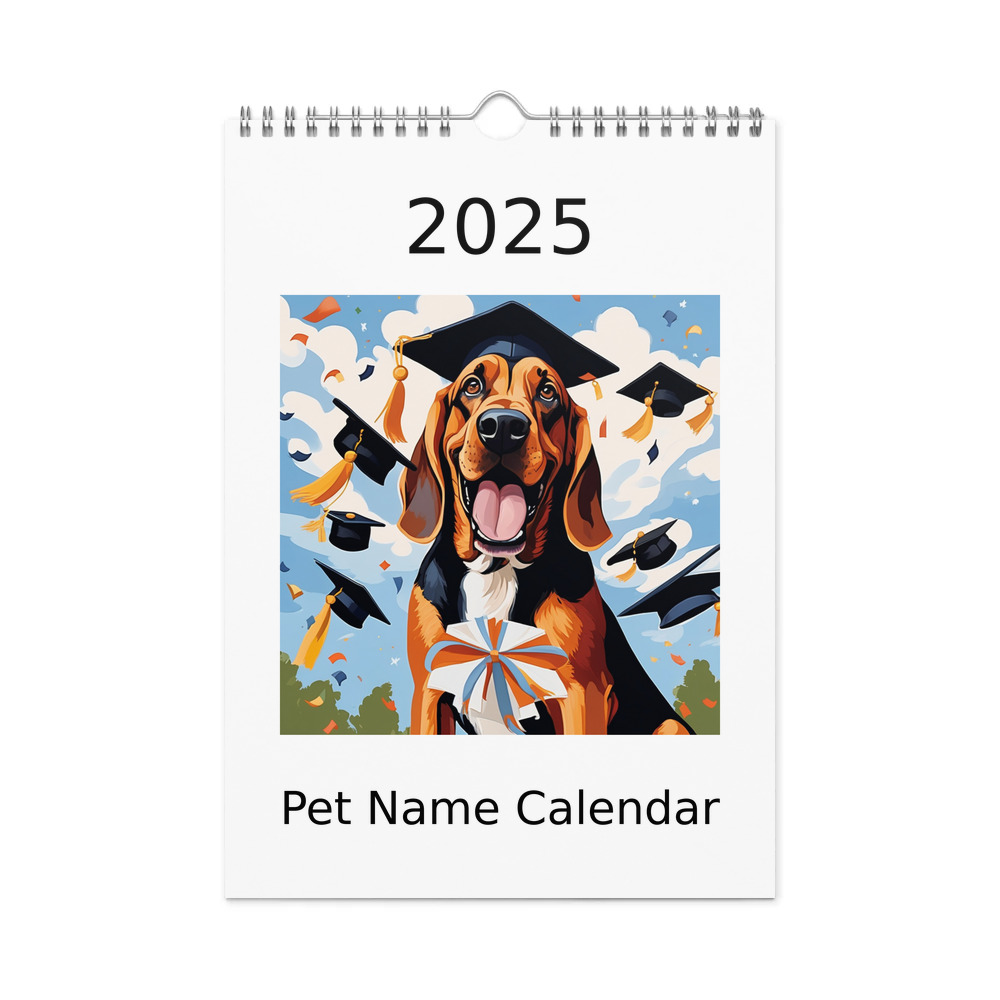 PugMug Custom Bloodhound Wall Calendar (2026)