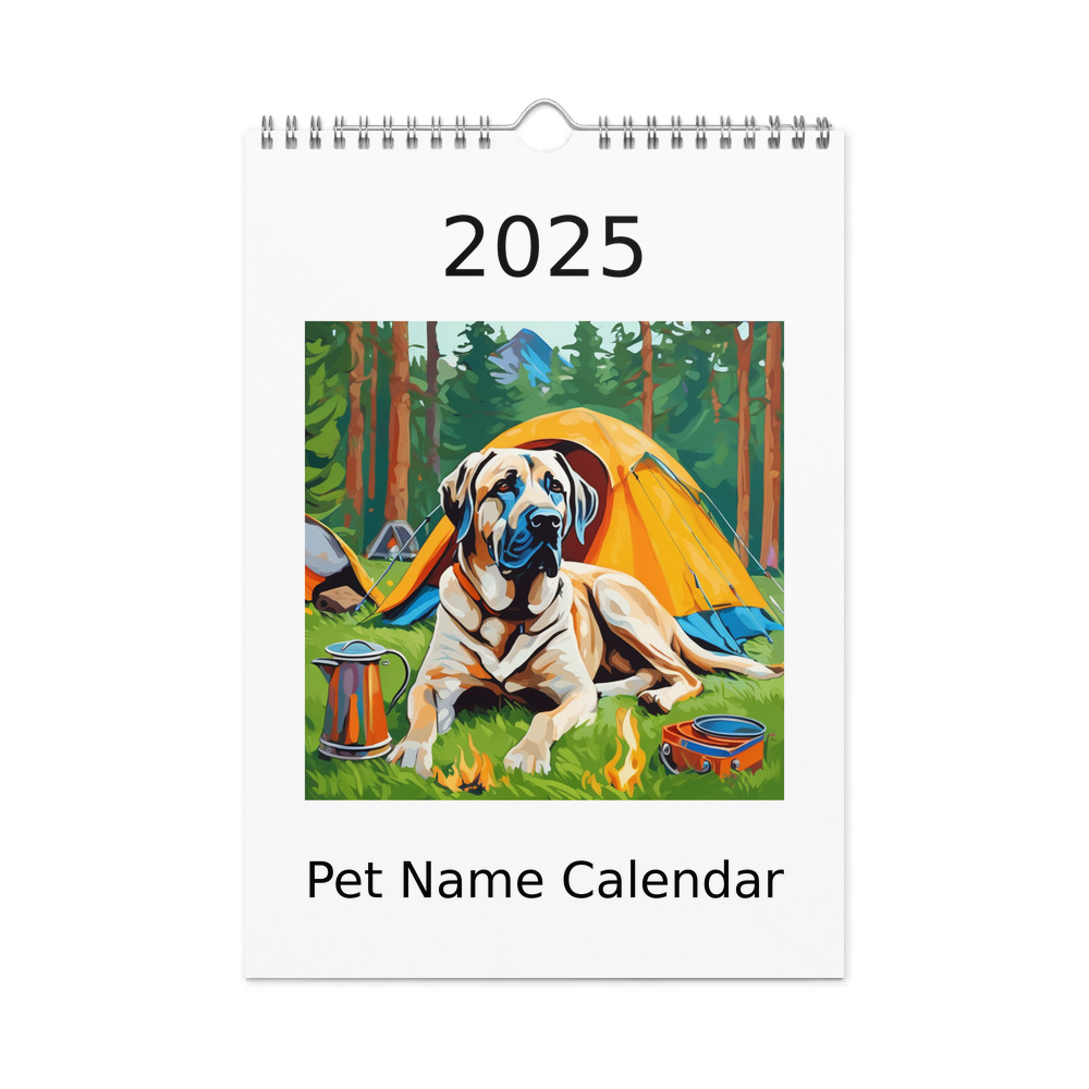 PugMug Custom Mastiff Wall Calendar (2026)