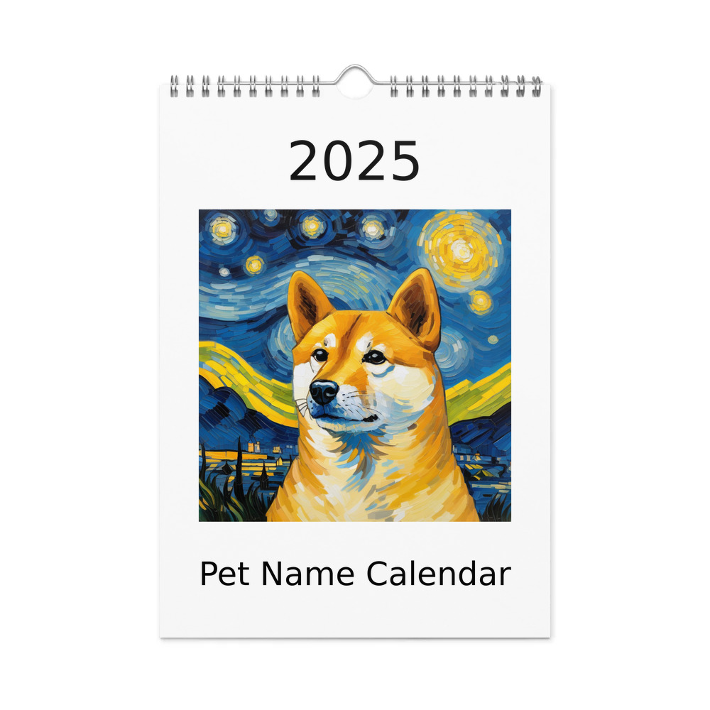 PugMug Custom Shiba Inu Wall Calendar (2026)