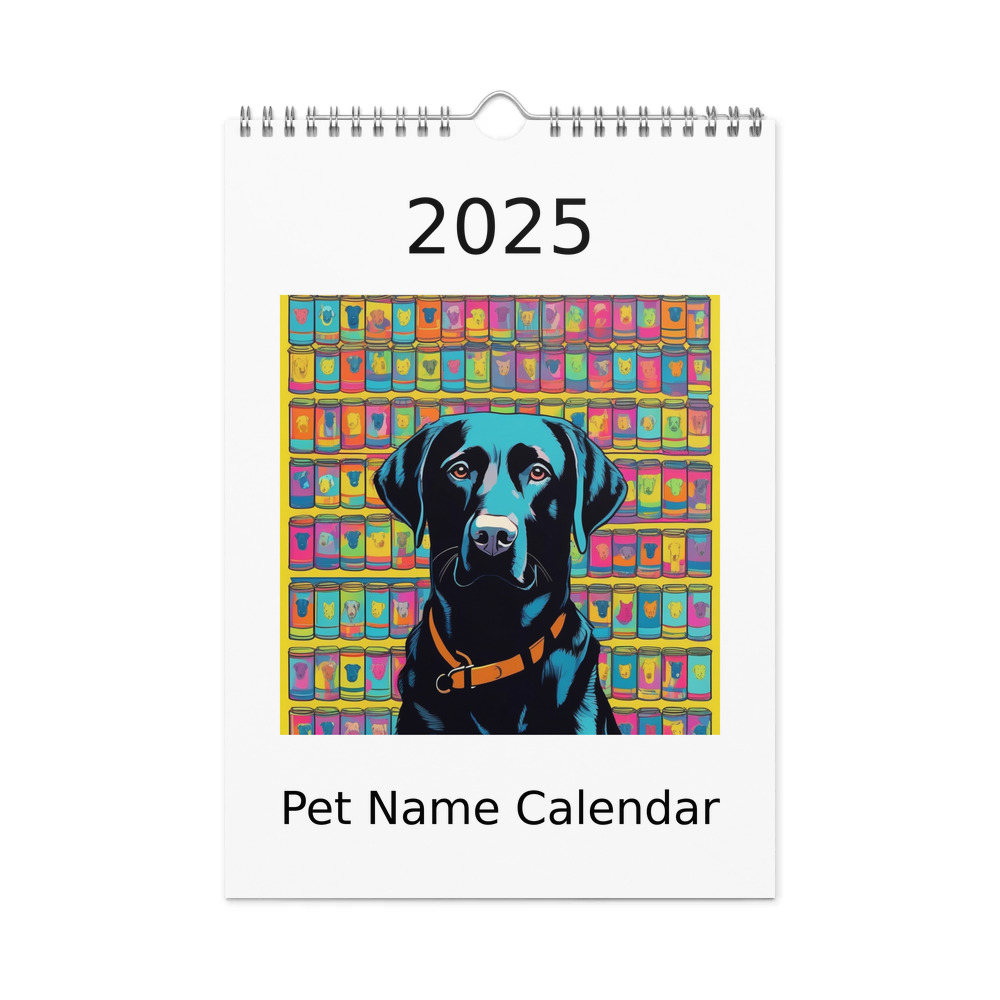 PugMug Custom Black Labrador Retriever Wall Calendar (2026)
