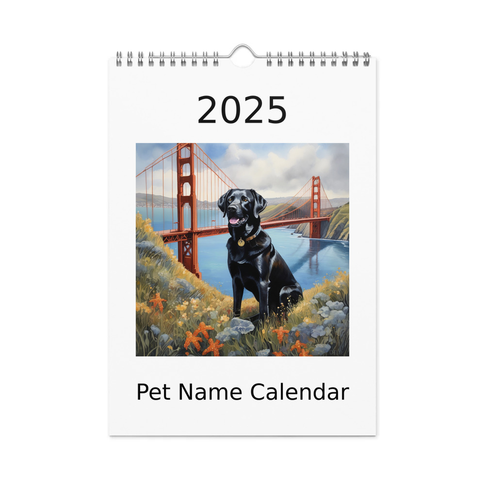 PugMug Custom Black Labrador Retriever Wall Calendar (2026)