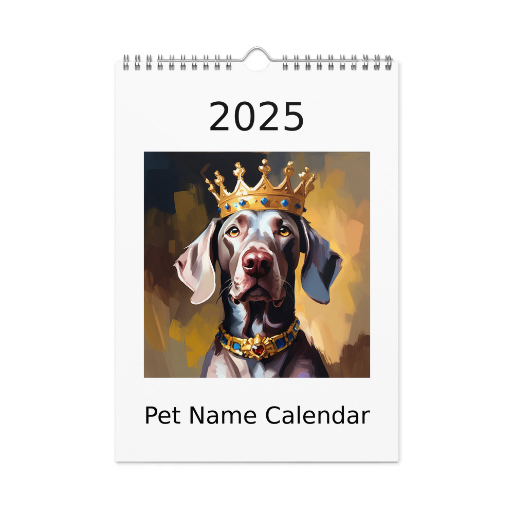 PugMug Custom Weimaraner Wall Calendar (2026)