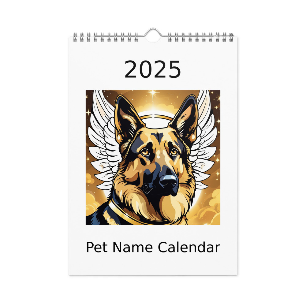 PugMug Custom German Shepherd Dog Wall Calendar (2026)